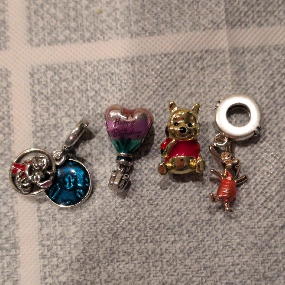 Pandora Silver and Gold Charm Bracelet